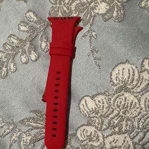 Red Silicone Watch Strap